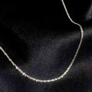 18K Solid White Gold Starry Chain,45cm,2.297g